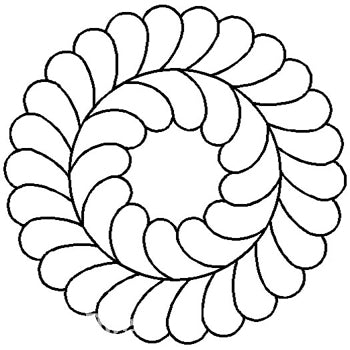Quilting Creations Stencil 10" Feather Circle
