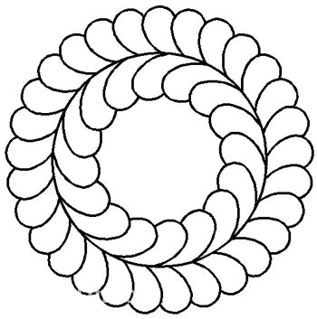 Quilting Creations Stencil 12" Feather Circle