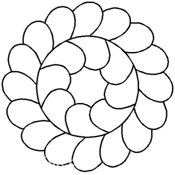 Quilting Creations Stencil 5" Feather Circle