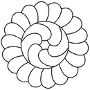 Quilting Creations Stencil 9" Feather Circle 2