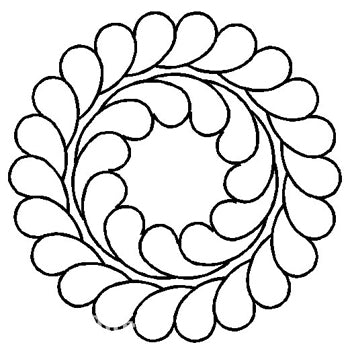 Quilting Creations Stencil 9" Feather Circle
