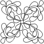 Quilting Creations Stencil 7½" Feathered Curls