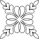 Quilting Creations Stencil 6" Feathered Hearts