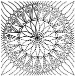 Quilting Creations Stencil 6" New York Beauty-6