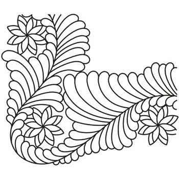 Quilting Creations Stencil 9½" Elegant Feather Corner