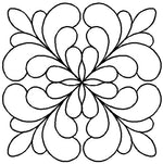 Quilting Creations Stencil 9" Adante Feather Block