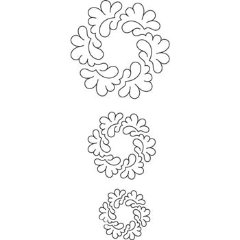 Quilting Creations Stencil 4" 5" & 6" C. L Whirlwind Blocks*