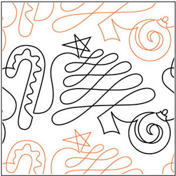 Quilting Creations Christmas Doodle Pantograph 144" 12ft