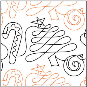 Quilting Creations Christmas Doodle Pantograph 144" 12ft