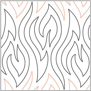 Quilting Creations Kindling Pantograph 144" 12ft long