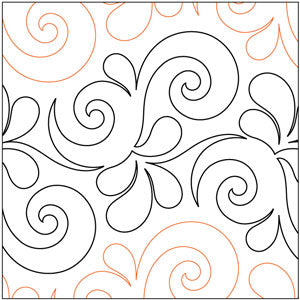 Quilting Creations Wave on Wave Pantograph 9" 12ft long