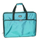 A turquoise Tutto brand large embroidery module tote made from ballistic nylon with a fibreglass frame, featuring multiple pockets and a shoulder strap.