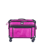 Tutto Machine Tote Large in Pink - ballistic nylon sewing machine carry-on with wheels and pull bar