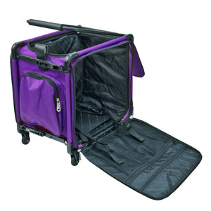 Tutto Overlocker Tote On Wheels 17" in Purple - ballistic nylon overlocker carry-on with wheels