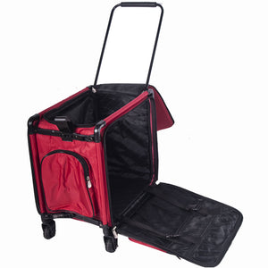 Tutto Overlocker Tote On Wheels 20" in Red - ballistic nylon serger carry-on with wheels
