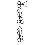 Thimbleberries Stencil 1" Holly Chain Border