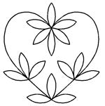 Thimbleberries Stencil 7½" Heart Petals