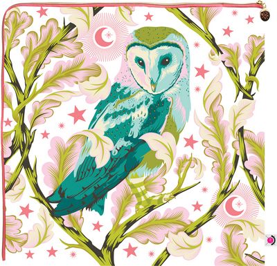 Night Owl XL Corner Zip Bag by Tula Pink 20" x 20"