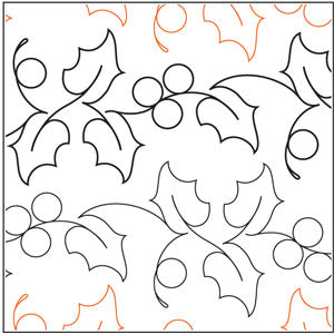 Urban Elementz Christmas Holly Pantograph 7"