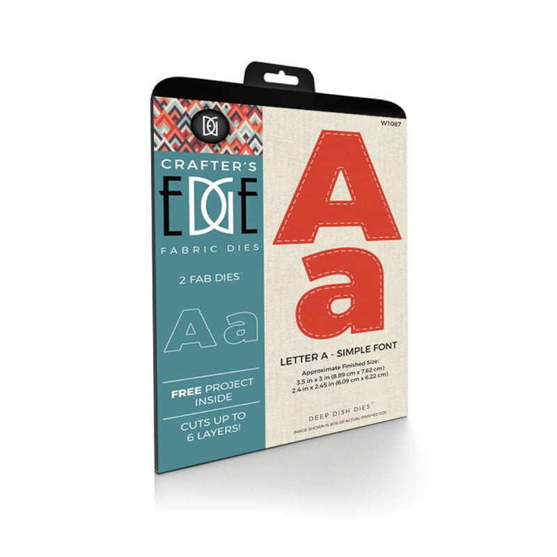 Crafters Edge Letter A Set of 2 Fabric Cutting Dies