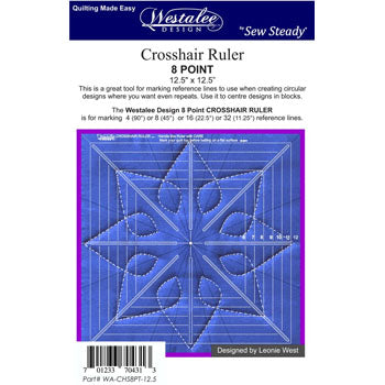 Westalee Cross Hair 8 Point Design Ruler 12½"