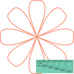 Westalee Spin-E-Fex 4 Templates 6mm - quilting ruler and template - detail view