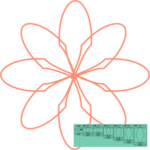 Westalee ¼" Spin-E-Fex 7 Set of 5 Templates