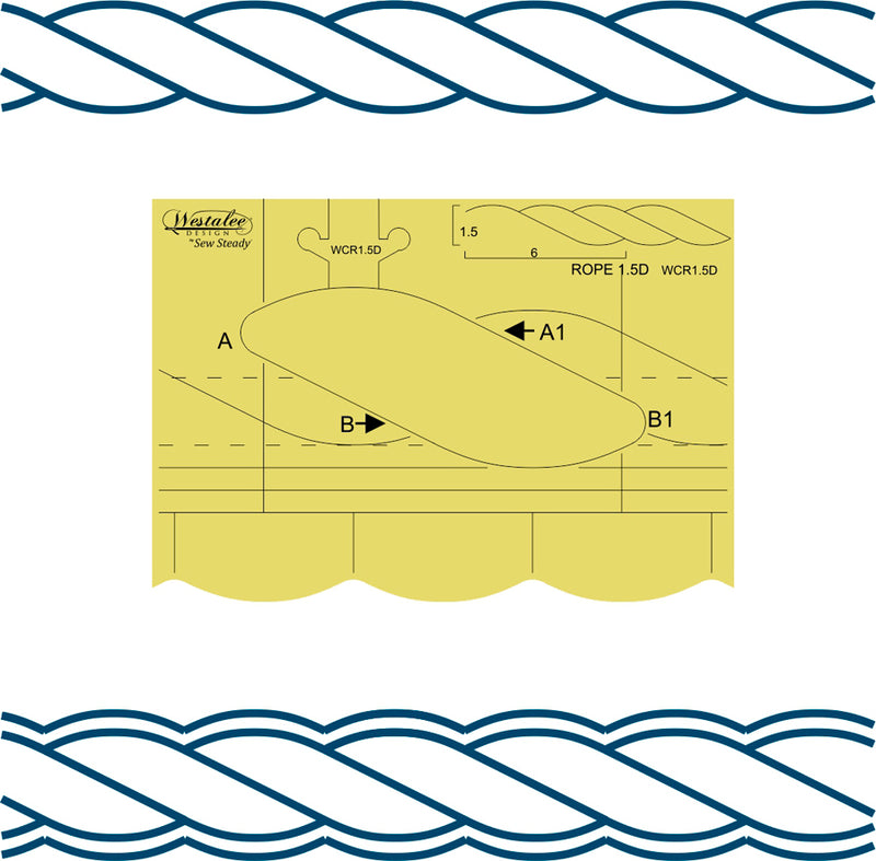 Westalee Continuous Rope & Echo Templates 6mm