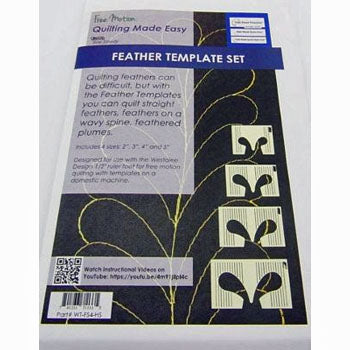 Westalee Feather Template Set of 4 4.5mm deep