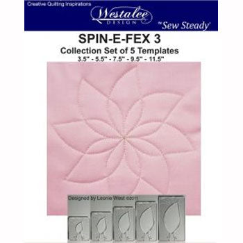 Westalee Spin-E-Fex 3 Rotating Templates Set of 5 6mm