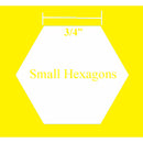 Small Hexagon Paper Pieces  ¾"