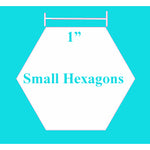 Small Hexagon Paper Pieces  1"