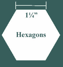 Hexagon Paper Pieces 1¼"
