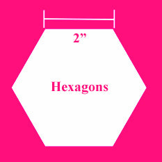 Hexagon Paper Pieces 2"
