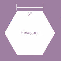 Hexagon Paper Pieces 3"