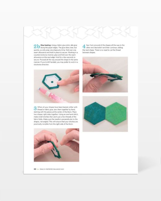 AccuQuilt GO! Qube English Paper Piecing Easy Pattern Book - step-by-step piecing instructions