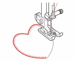 Bernette 7mm Embroidery foot with clear sole for B37 B38