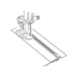 Bernette zipper foot B77 B79 - presser foot for inserting zips - detail view