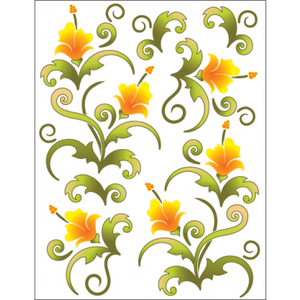 Urban Elementz Decorative Machine Stickers-Blossom Tangerine