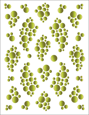 Urban Elementz Decorative Machine Stickers - Bubbles Green