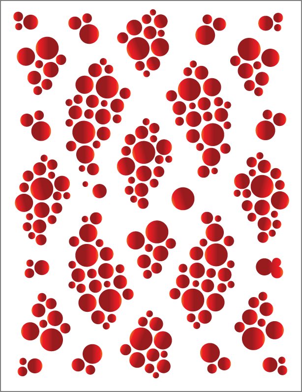 Urban Elementz Decorative Machine Stickers - Bubbles Red