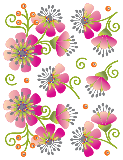 Urban Elementz Decorative Machine Stickers - Cherry Blossom
