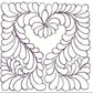 Quilter's Rule ¼" Feathered Heart - Medium Pack of 1