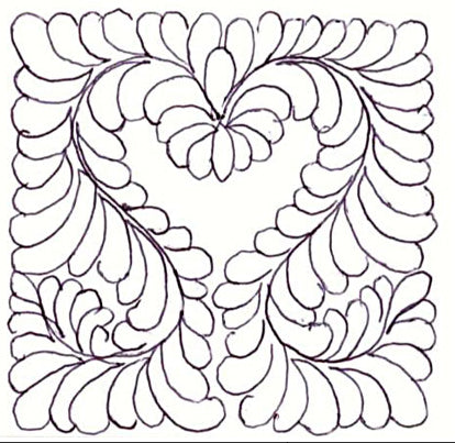 Quilter's Rule ¼" Feathered Heart - Medium Pack of 1