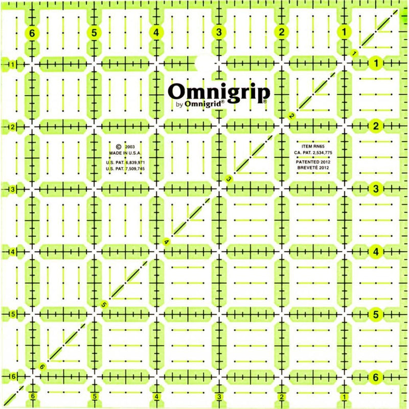 Omnigrip 6½" Square Ruler
