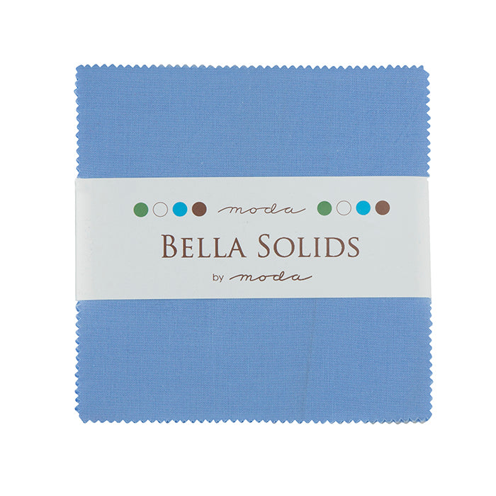Moda Charm Squares Bella Solids 30's Blue 25