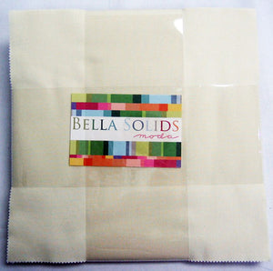 Moda Layer Cake Bella Solids Snow  42 Squares 10"