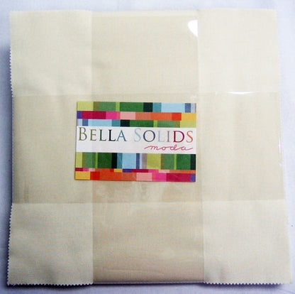 Moda Layer Cake Bella Solids Snow  42 Squares 10"
