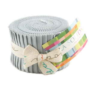 Moda Junior Jelly Rolls Bella Solids Zen Grey 185