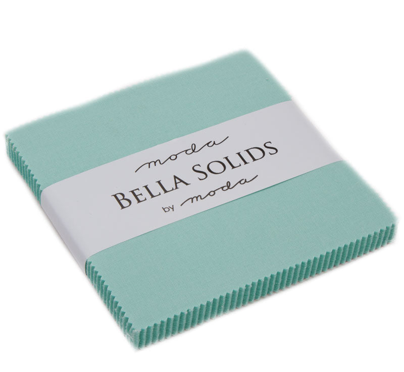 Moda Charm Squares Bella Solids Aqua 34